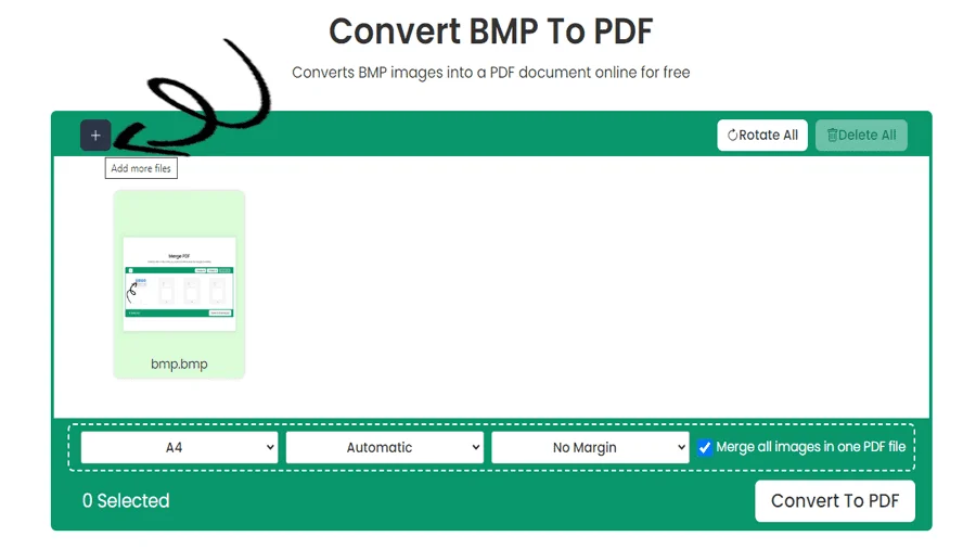BMP 到 PDF 转换器