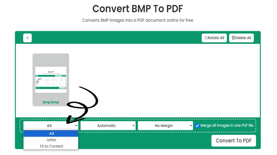Легко конвертируйте файлы BMP в PDF