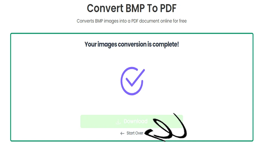 Converti immagini BMP in PDF