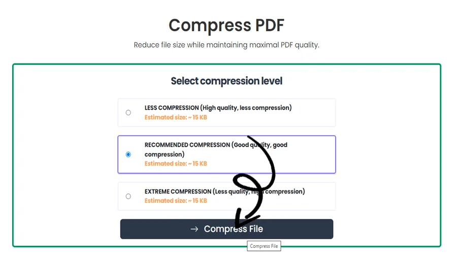 Service de compression PDF