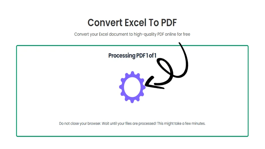 Folha de cálculo do Excel para PDF