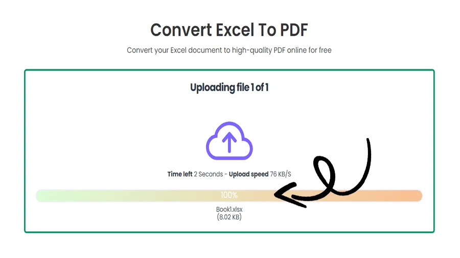 Excel을 PDF로 온라인으로 무료 변환기