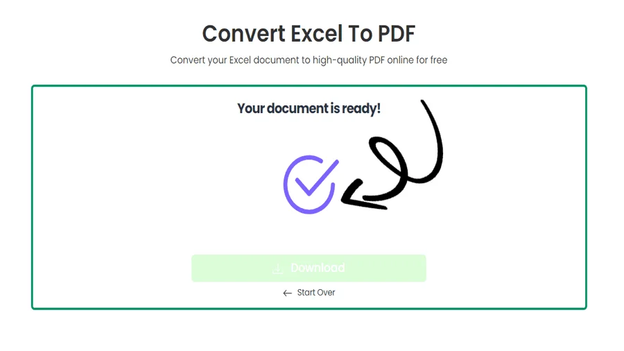 أداة تحويل Excel إلى PDF