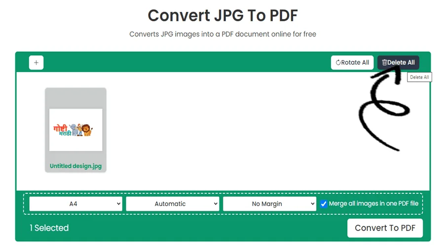 온라인에서 JPG를 PDF로 변환