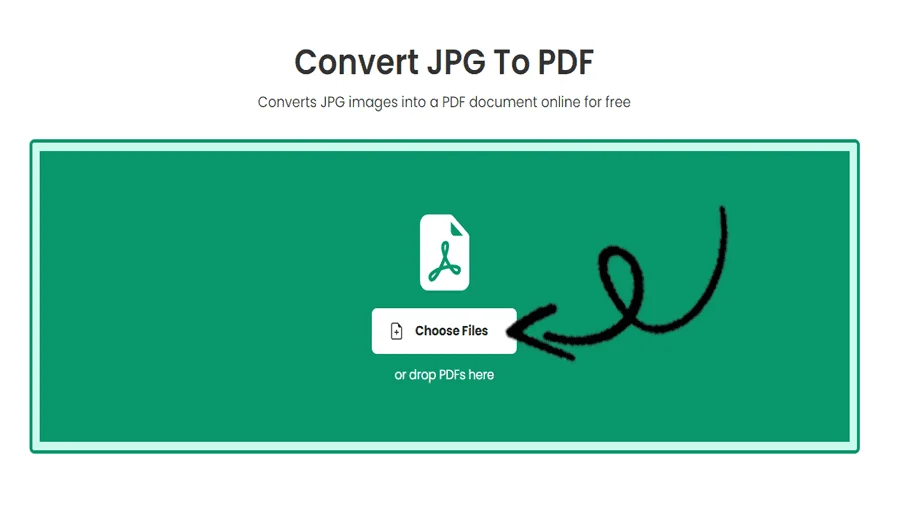 在线 JPG 到 PDF 转换器