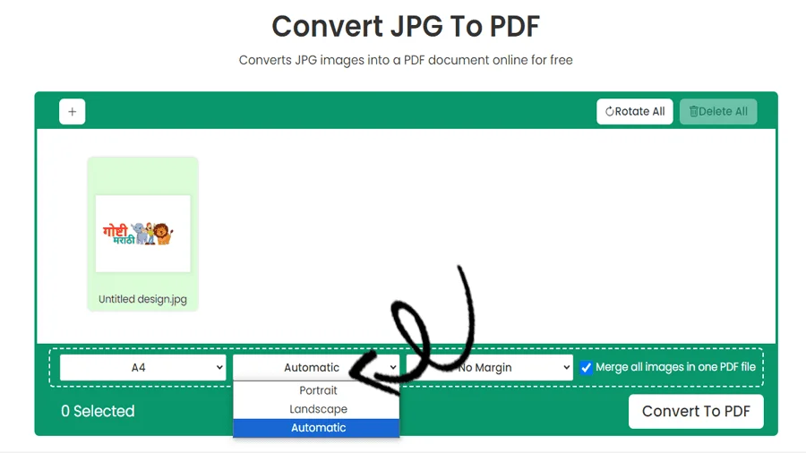 Eenvoudige JPG naar PDF-converter