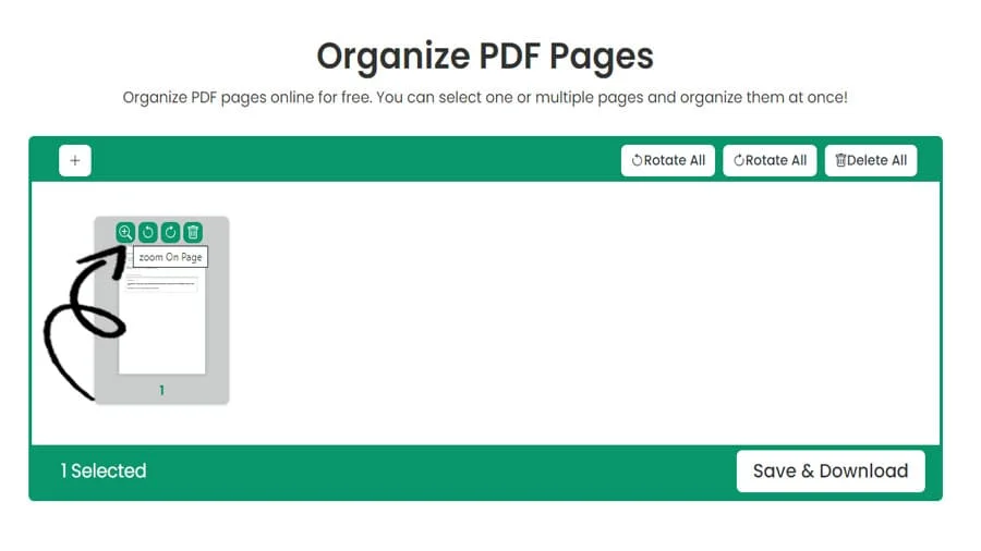 Упорядочить страницы PDF
