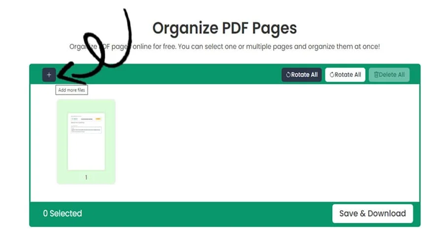 Organizza file PDF