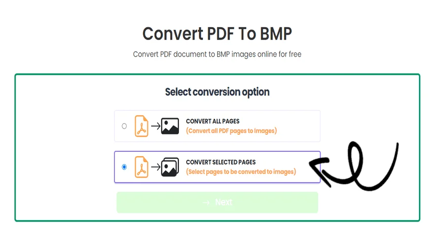 Инструмент для конвертирования PDF в BMP