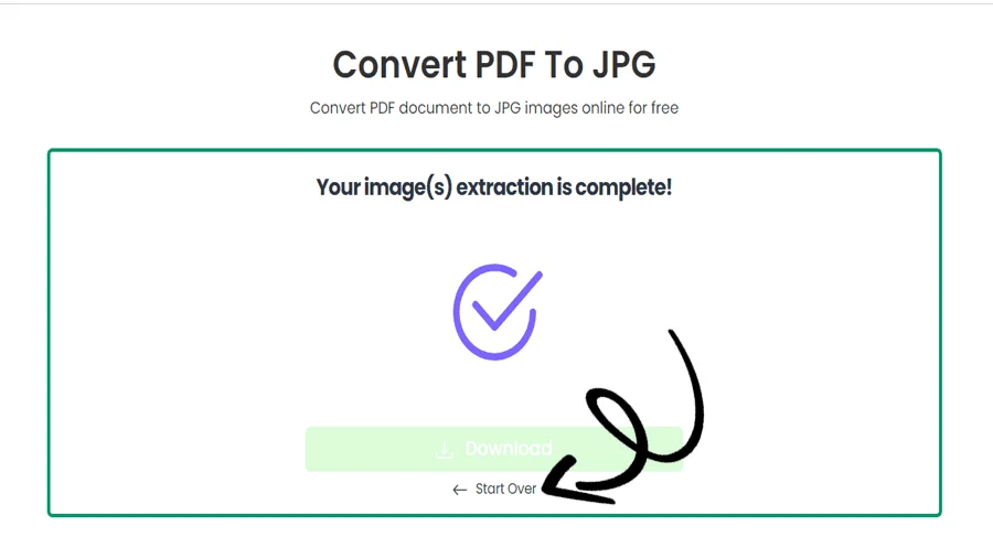 تحويل سريع من PDF إلى JPG