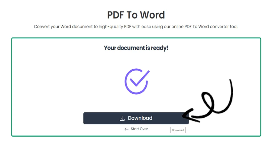 Simpel PDF til Word Converter