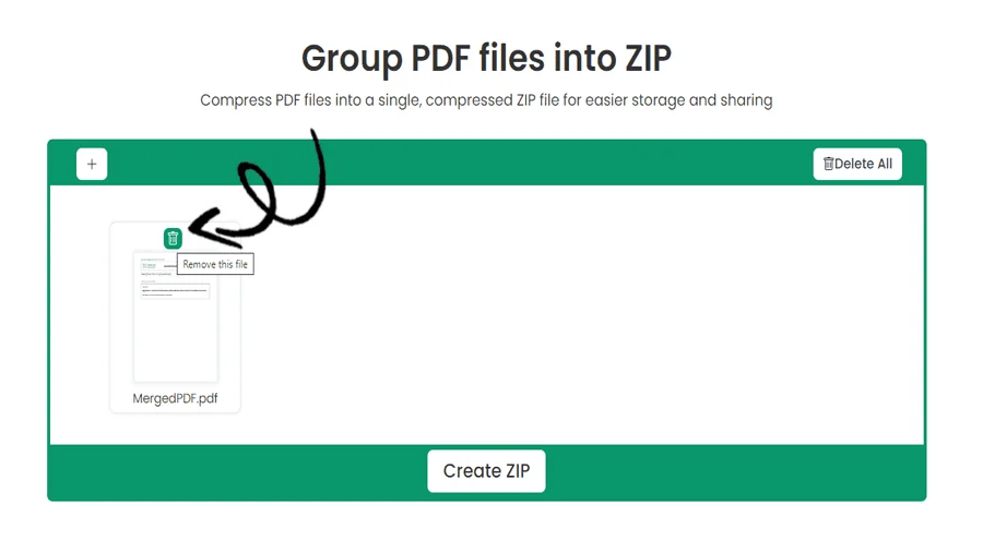 Convertitore gratuito da PDF a ZIP