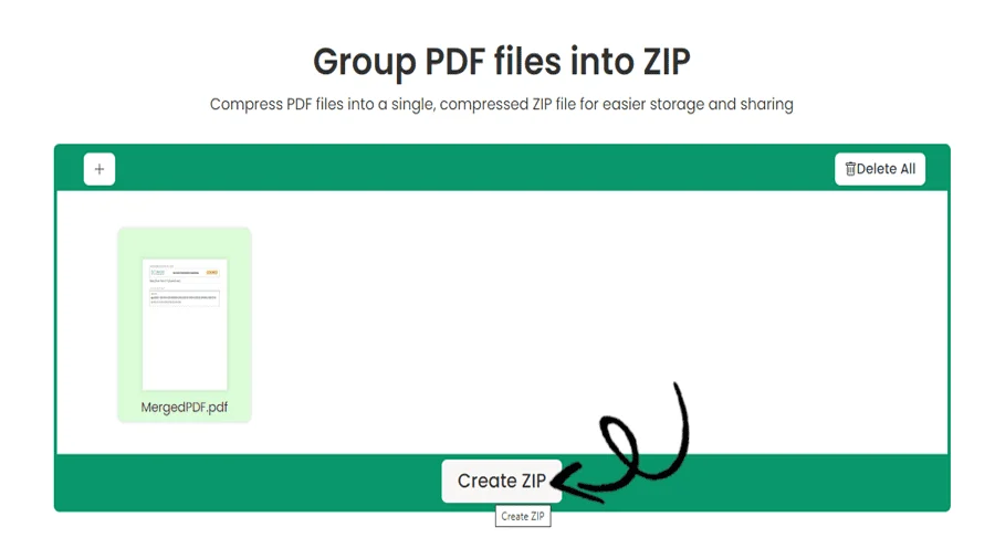 Convertidor de PDF a ZIP en línea