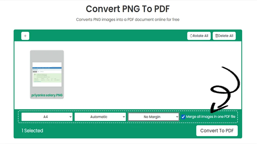 محول PNG إلى PDF دفعة واحدة