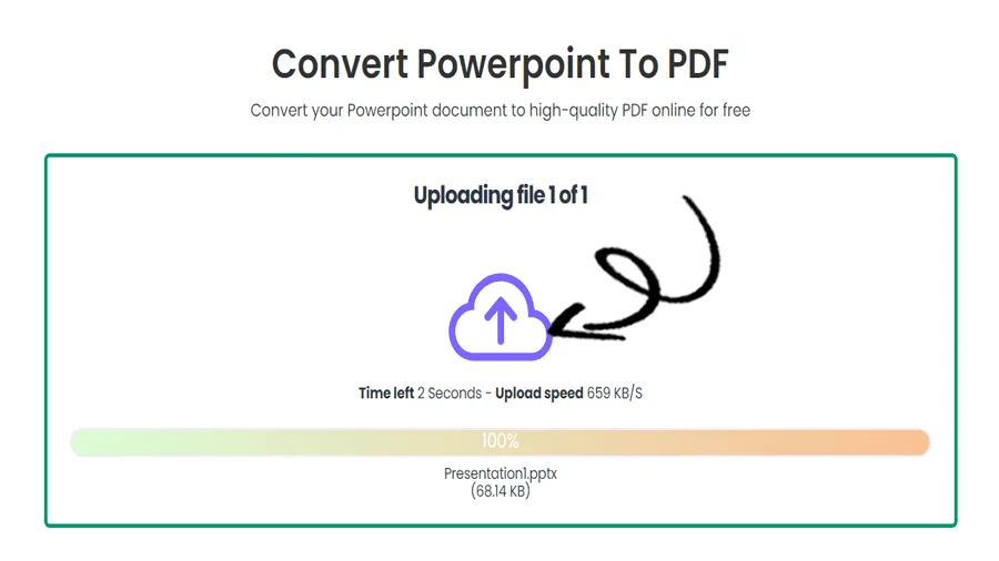 온라인 PPT를 PDF로 변환기