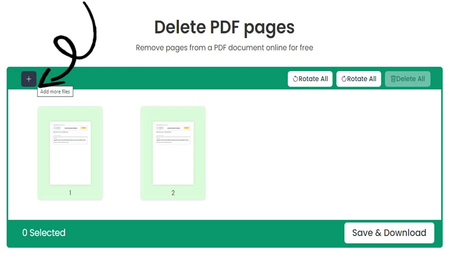 Удалить страницы из PDF