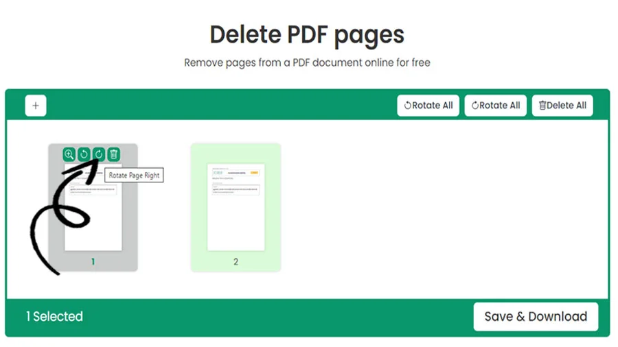 Fjern sider fra PDF