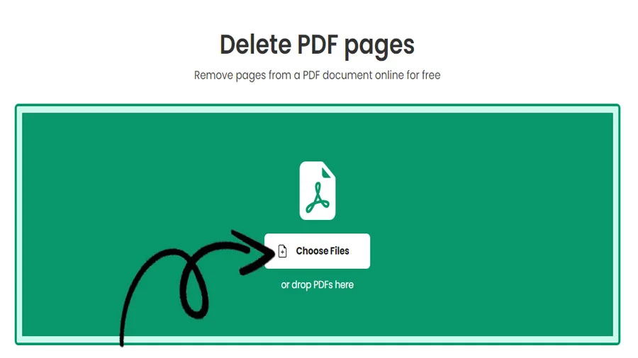 إزالة الصفحات من ملف PDF