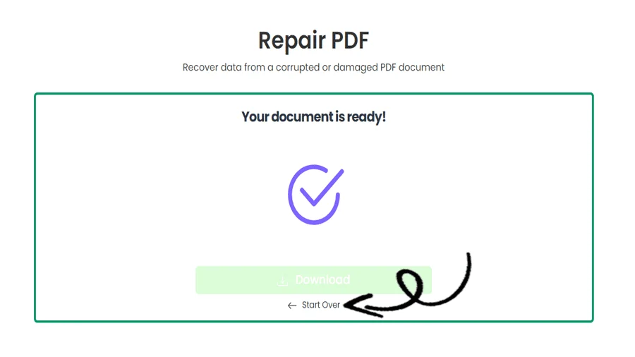 PDF Datei wiederherstellen