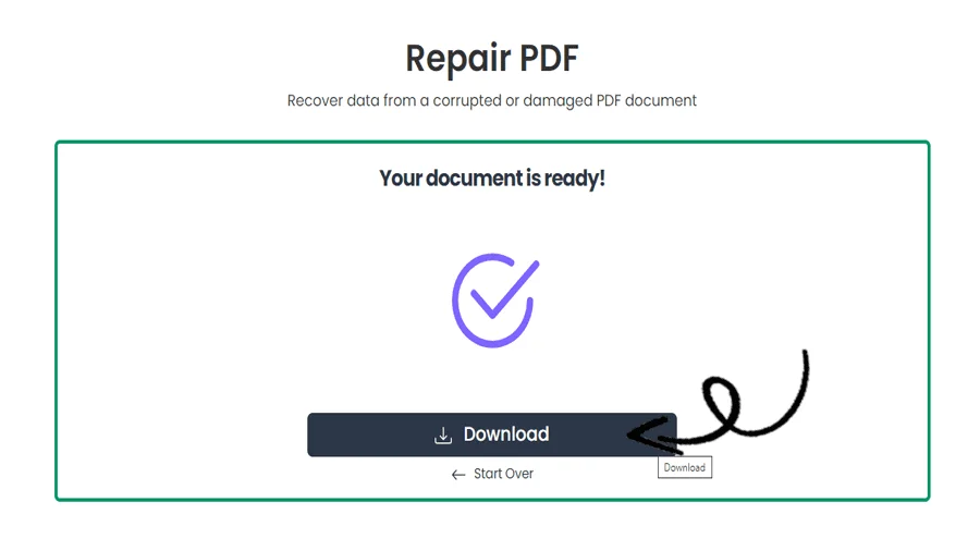 Восстановить поврежденный PDF