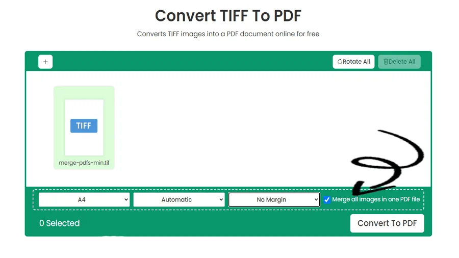 Convertisseur par lots TIFF en PDF
