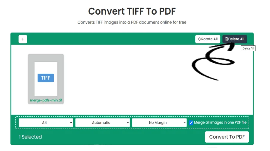 Convertitore gratuito da TIFF a PDF