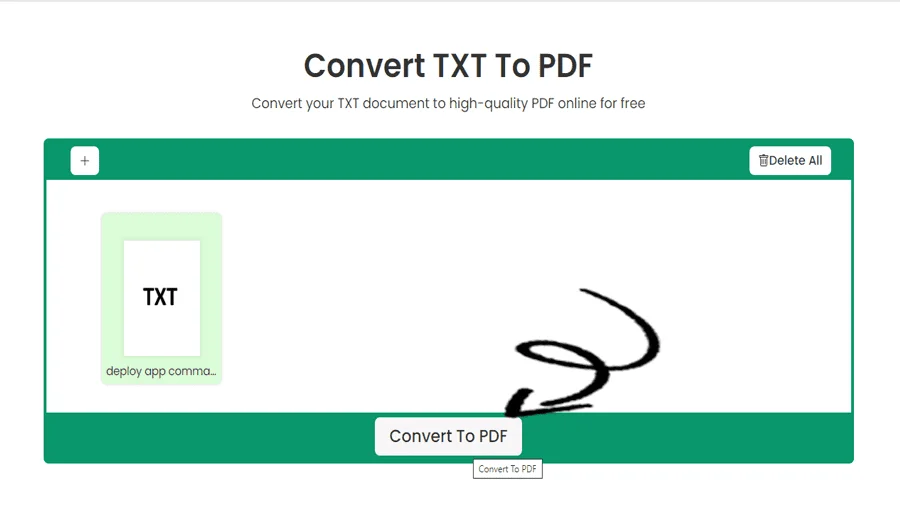 Convertitore online da testo a PDF