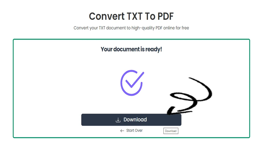 간단한 텍스트를 PDF로 변환기