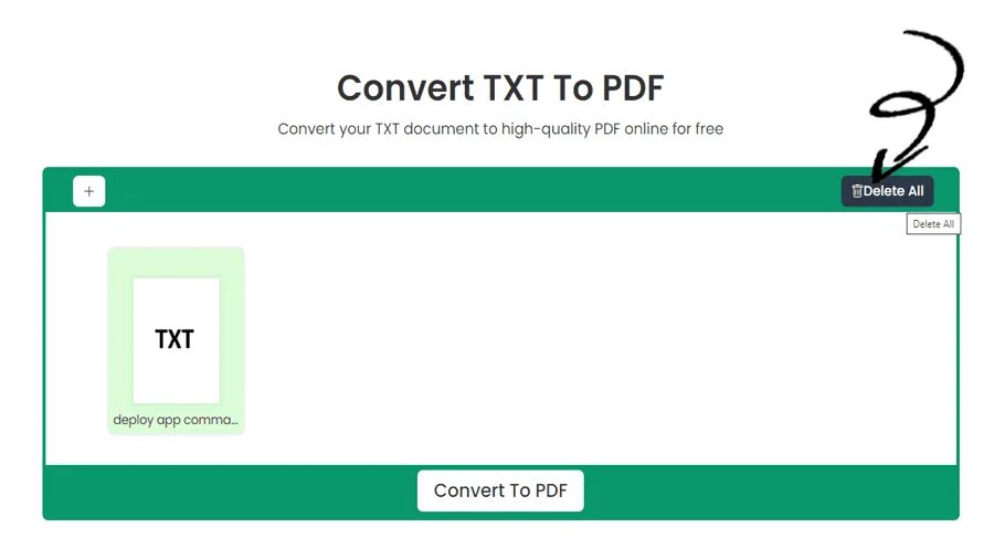 Ferramenta de conversão de texto para PDF