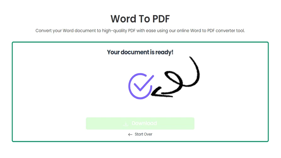 Word 到 PDF 在线免费转换器